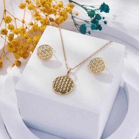 أطقم فاخرة سنسلة وحلقات أنيقة