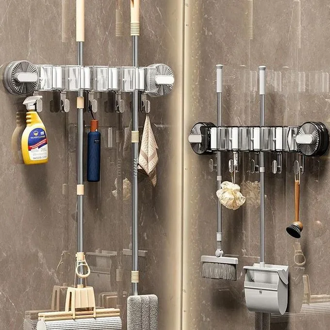 حامل مكنسة مثبت على الحائط