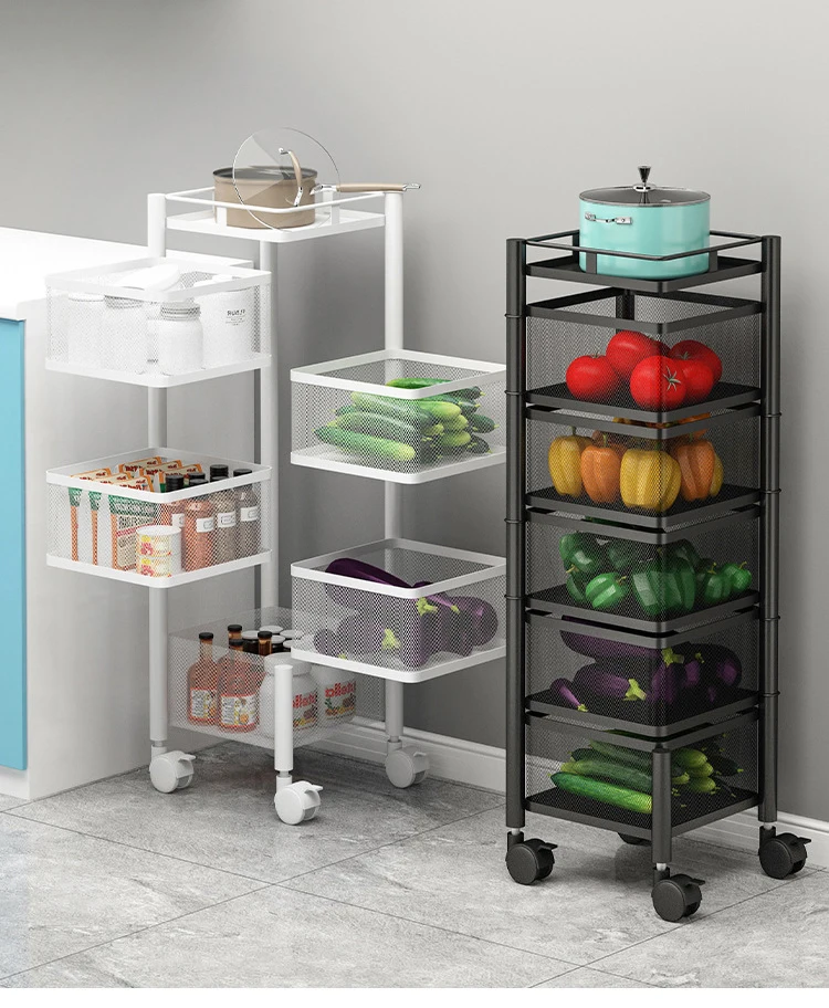 رف تخزين دوار 360 حامل فواكه