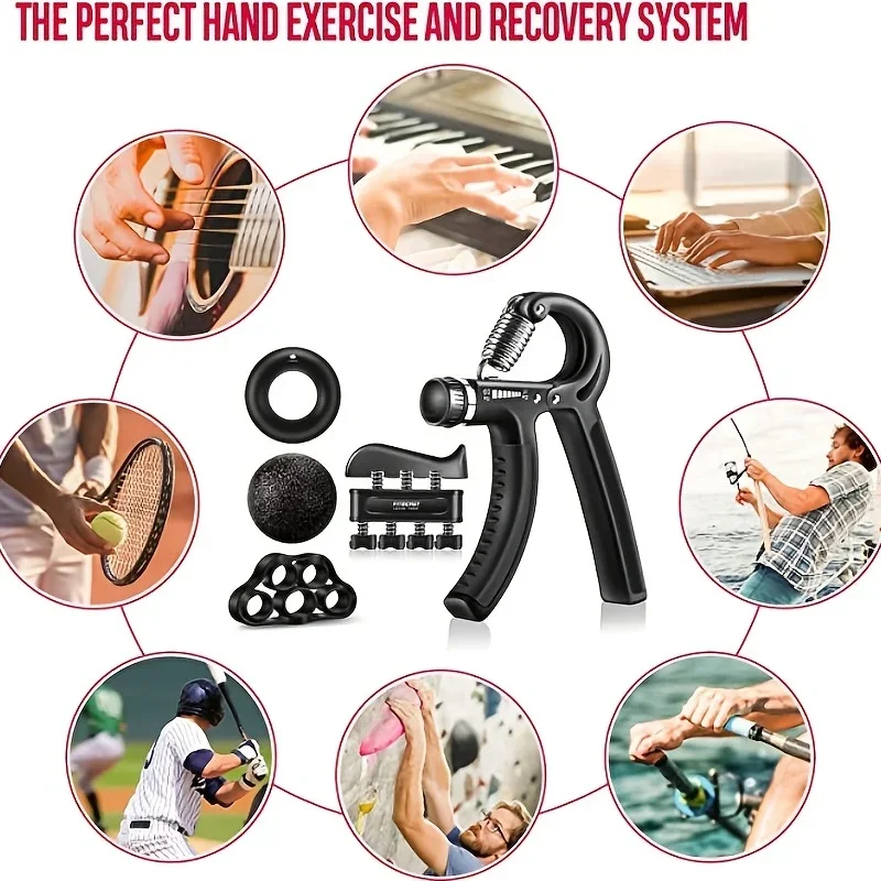 مقبض 5 في 1 من النوع R لتمارين قوة الإصبع