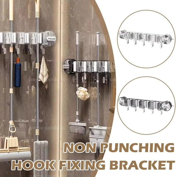 حامل مكنسة مثبت على الحائط