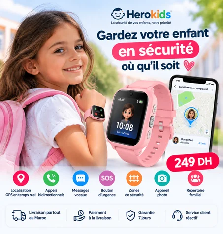 Montre GPS Enfant Connectée - Localisation & Sécurité Parentale