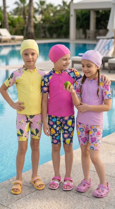 Maillot de Bain Anti-UV Fille | Burkini Enfant Maroc