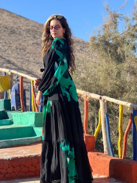 Robe mousseline noir