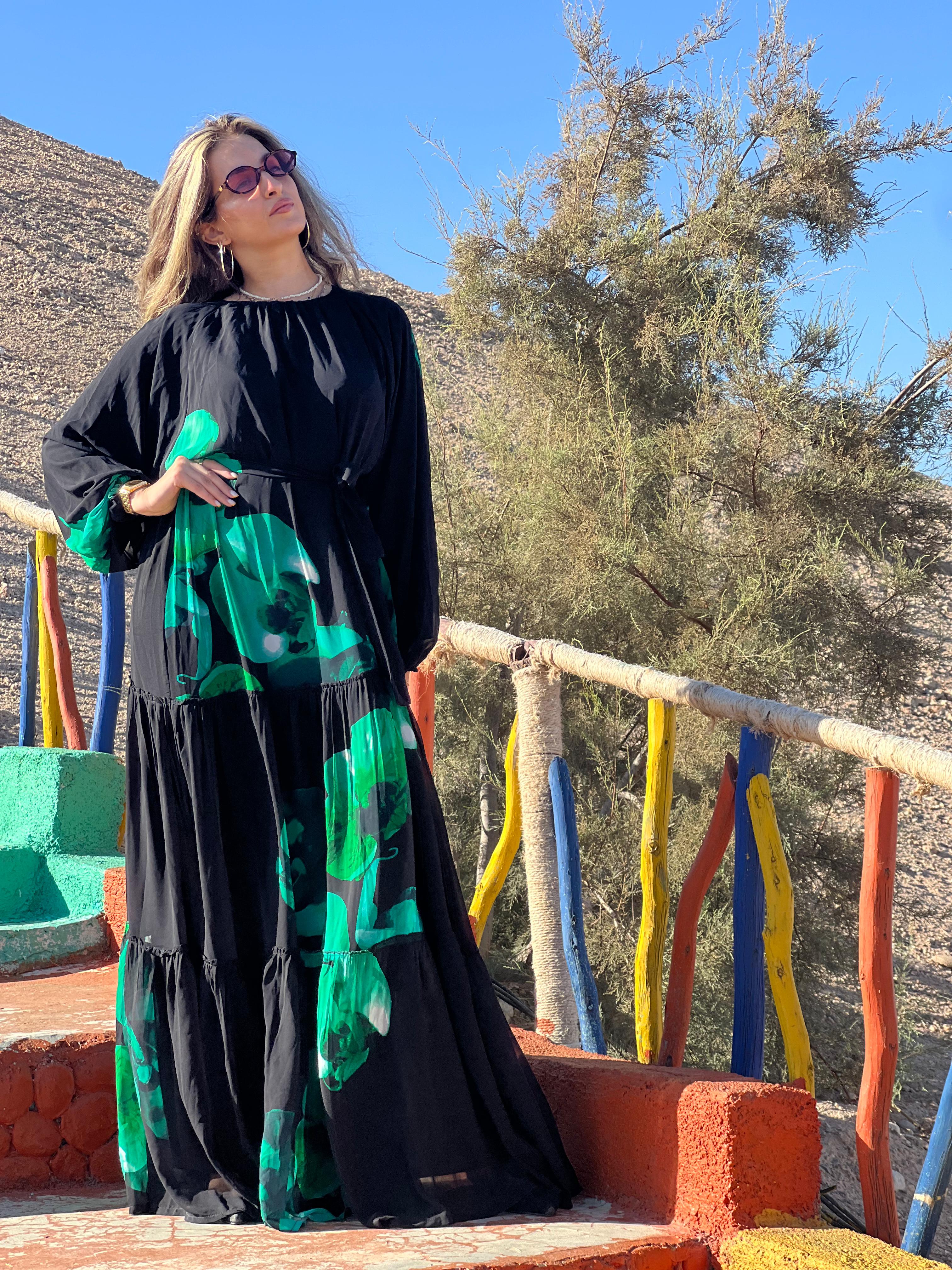 Robe mousseline noir