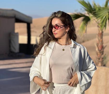 Ensemble en lin blanc