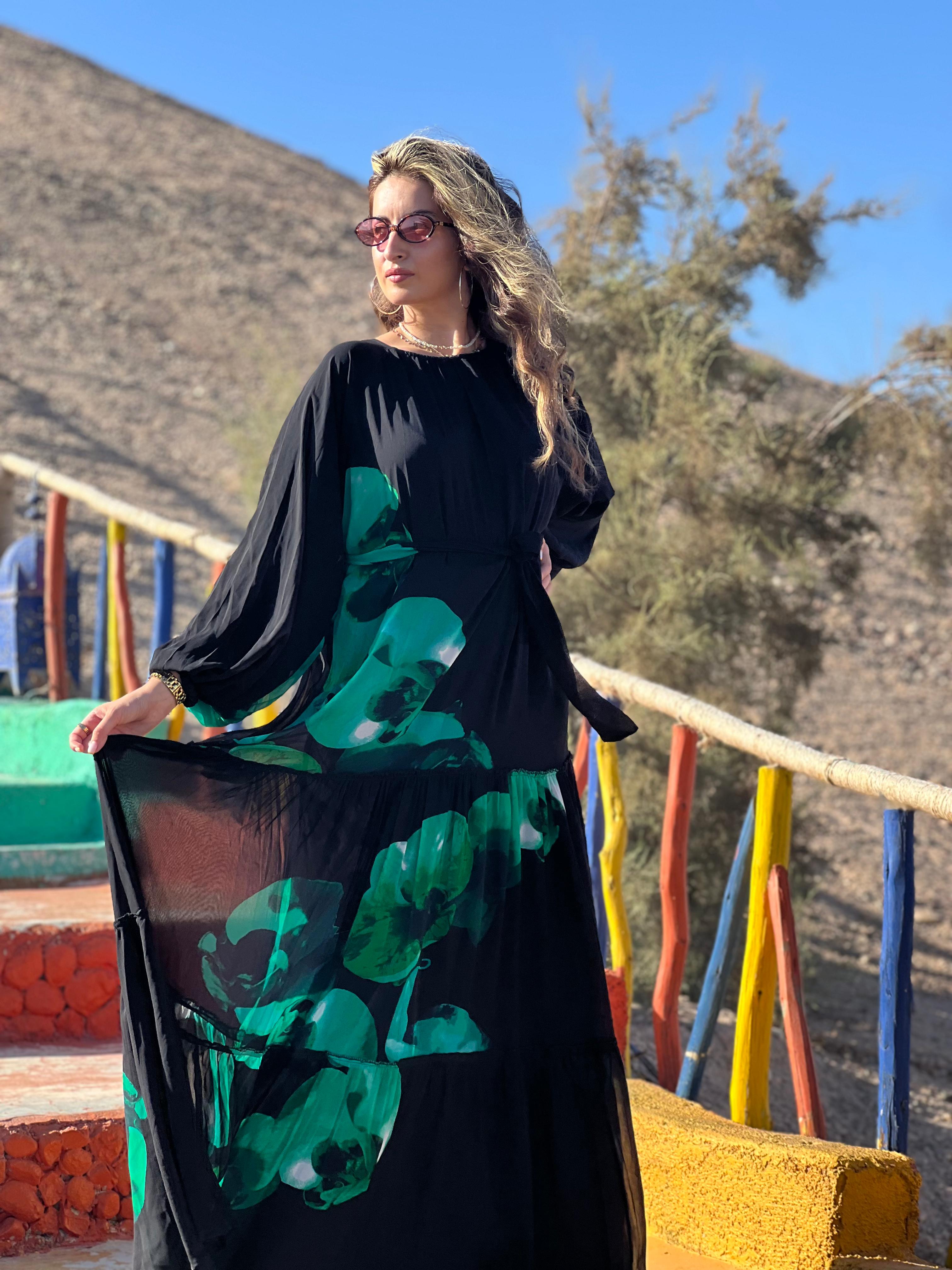 Robe mousseline noir