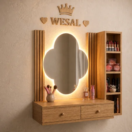 طاولة تجميل عصرية بإضاءة LED