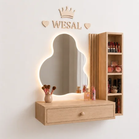 طاولة تجميل عصرية بإضاءة LED