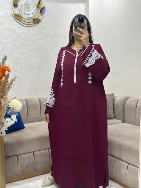 Jalaba élégante pour fêtes et occasions – Broderie artisanale