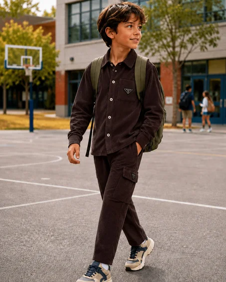 Ensemble Kids Cargo Velours – 3 à 16 ans