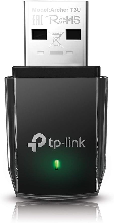 TP-Link Adaptador WiFi USB AC1300 (Archer T3U) - Adaptador de red inalámbrica de doble banda 2.4G/5G para PC de escritorio, MU-MIMO WiFi Dongle, USB 3.0, compatible con Windows 11, 10, 8.1, 8