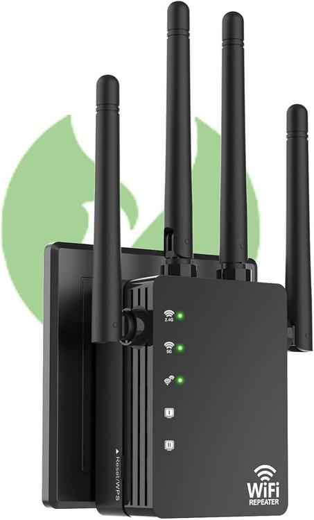 Amplificador de señal WiFi para el hogar, extensor WiFi, largo alcance hasta 12880 pies cuadrados y 105 dispositivos, extensor de Internet, amplificador WiFi, repetidor WiFi con puerto Ethern