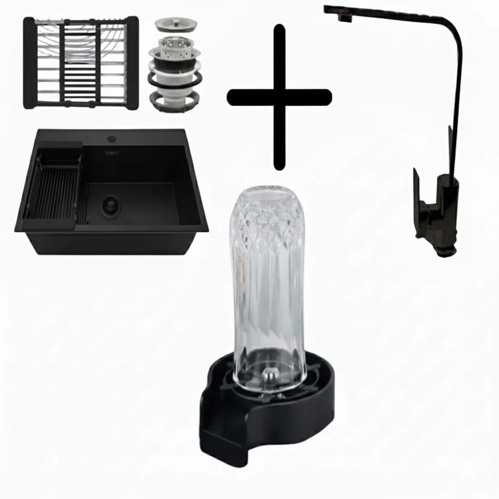 Pack Evier 60/45 + Mitigeur + Lavegoblet