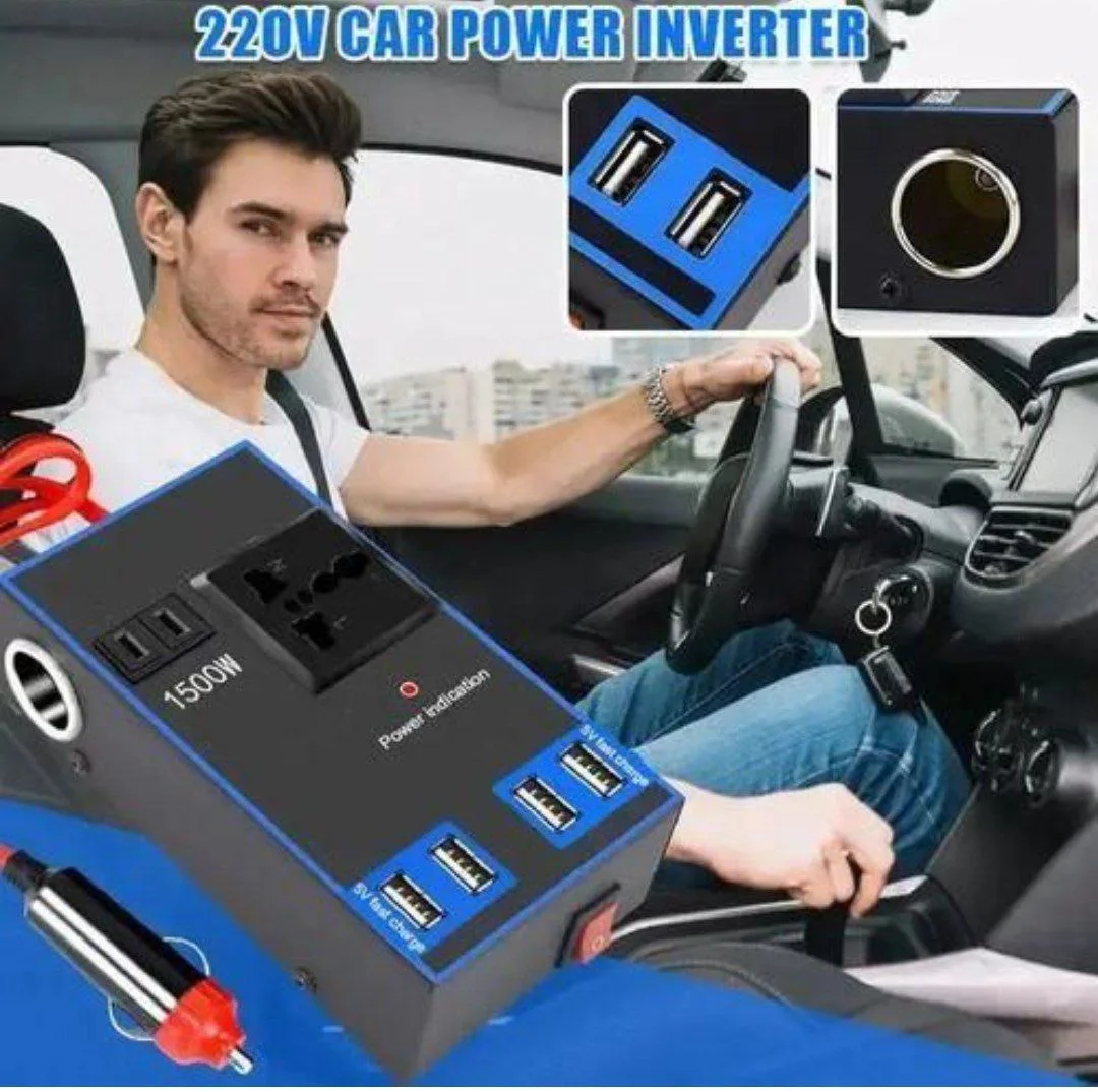⚡🚗 محول كهرباء السيارة 12V/24V إلى 220V – طاقتك في أي مكان! 🚗⚡