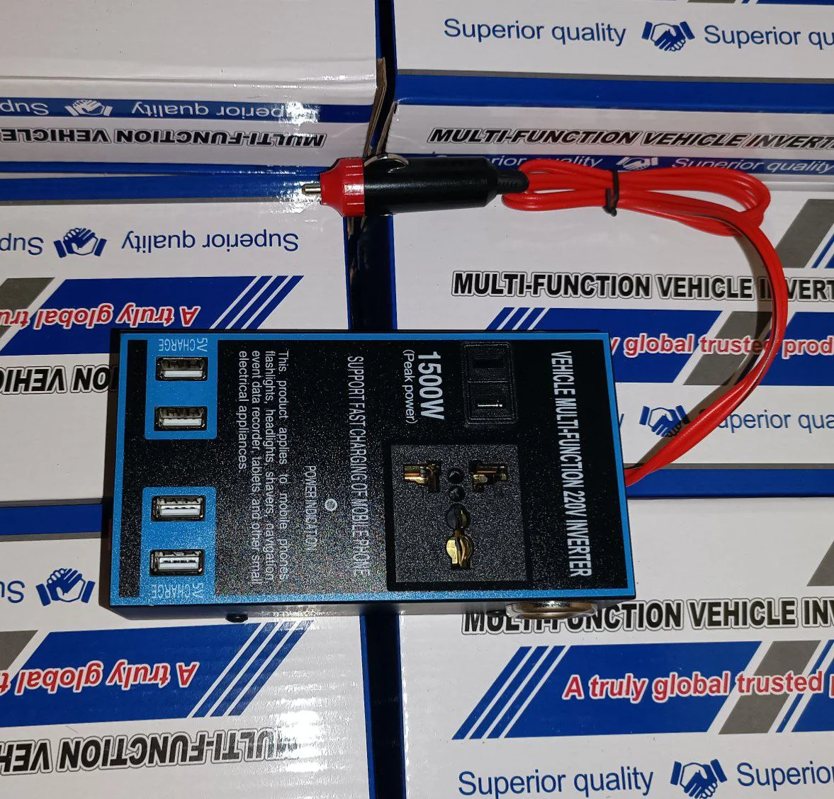 ⚡🚗 محول كهرباء السيارة 12V/24V إلى 220V – طاقتك في أي مكان! 🚗⚡