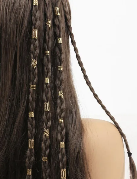 ✨Anneaux Dorés pour Cheveux à détail feuilles🌿✨