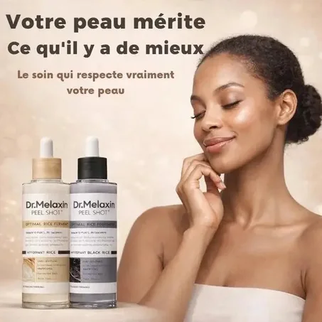 DR.MELAXIN Peel Shot Duo- Ampoule exfoliante au riz noir Shot 🔥