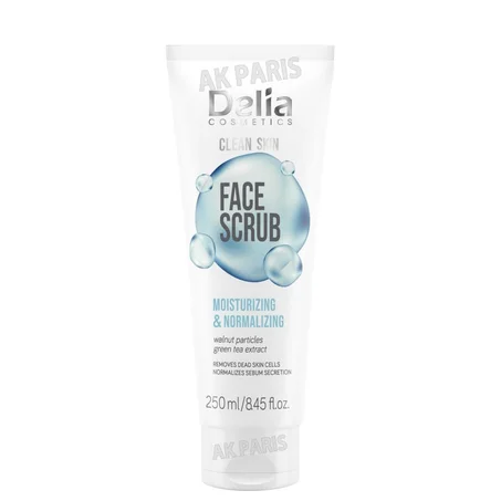 delia clean skin face scrub moisturizing & normalizing 250 ml
