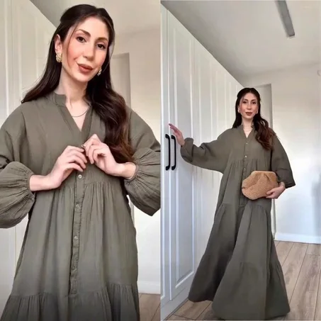 🌸 فستان من الكتان ( Le lin )  جودة عالية 🌸