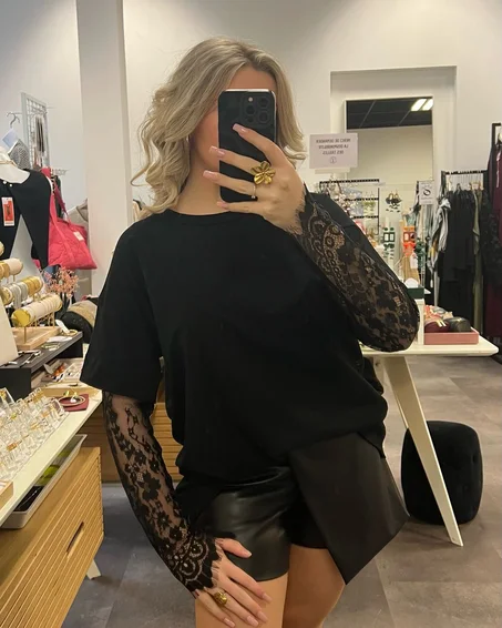 Pull Tricot Fin & Dentelle