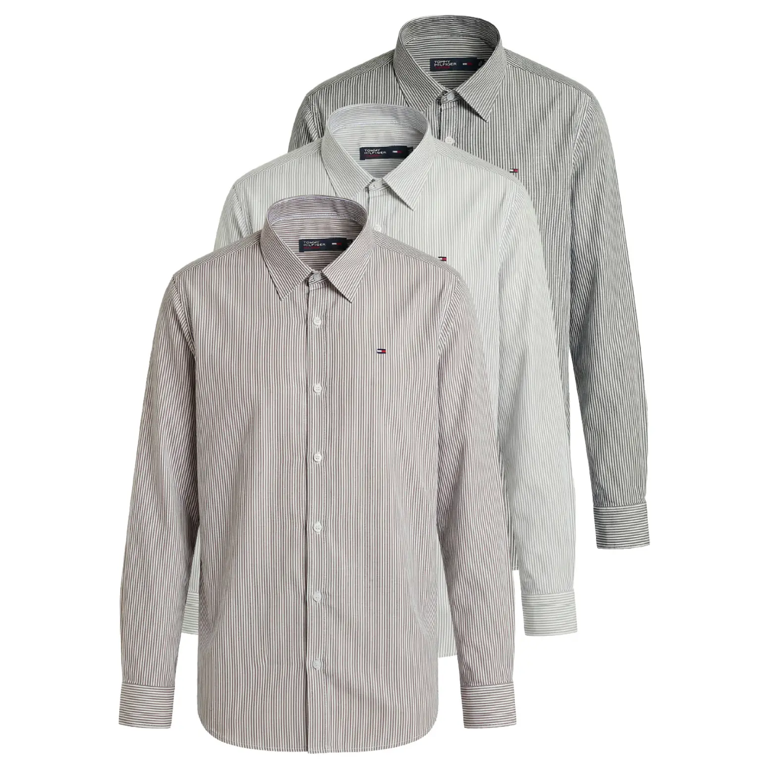 Pack Des Boss – 3 Chemises Tommy Rayée 100% Coton