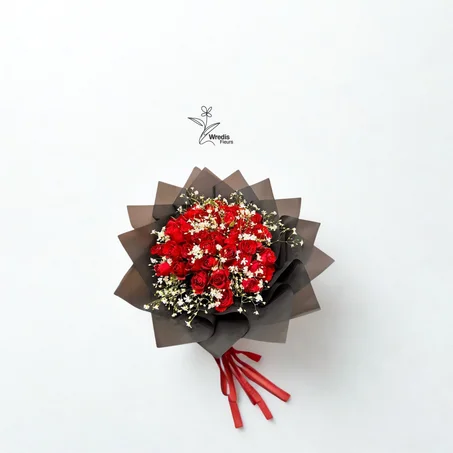 Bouquet Passion Noir & Blanc