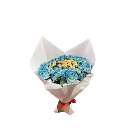 🌹 Box Chocolat avec Roses Bleues