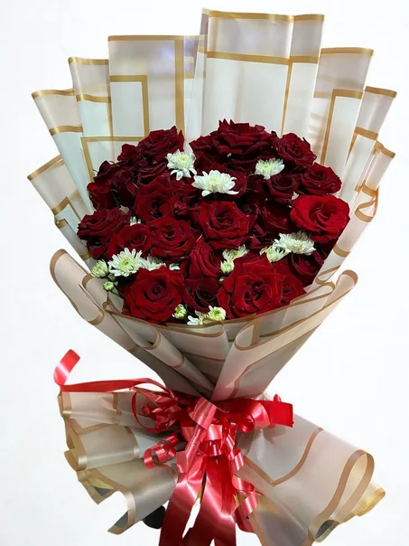 🌹 Bouquet “Or & Ivoire