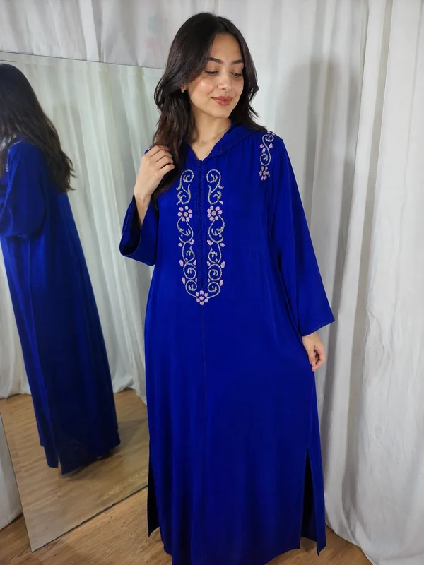 ROYALE BLUE MOROCCAN DJELLABA FOR WOMEN