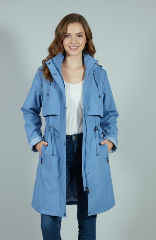 معطف أزرق سماوي