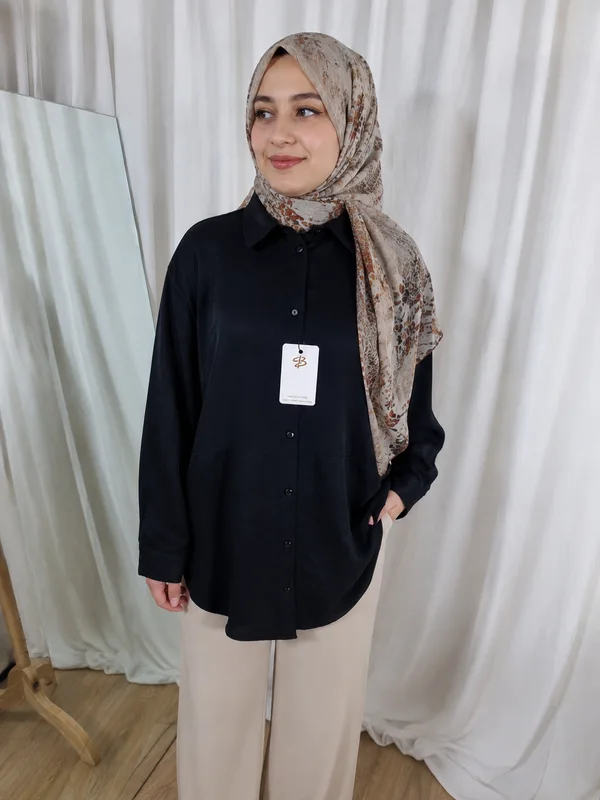 chemise noir femme