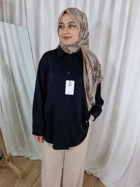 chemise noir femme