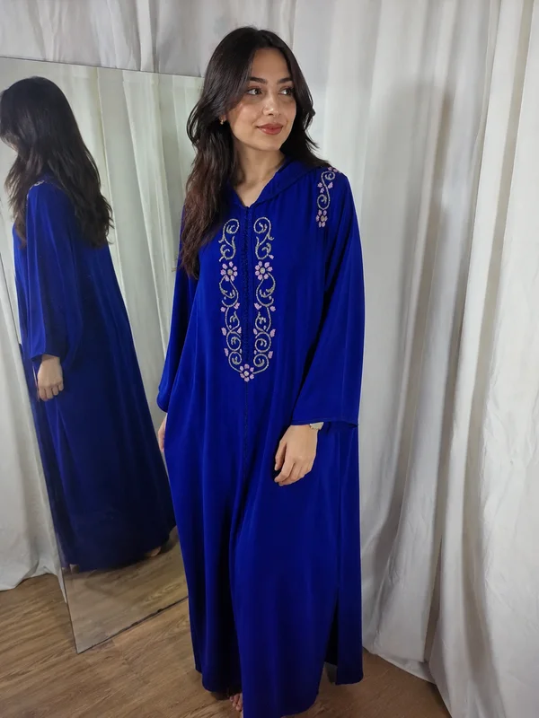 ROYALE BLUE MOROCCAN DJELLABA FOR WOMEN