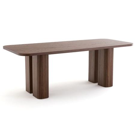Table Rectangulaire avec 4 Pieds en Bardage - Sobriété et Solidité