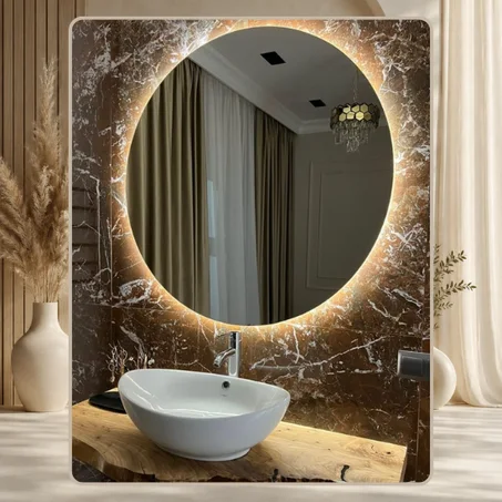 Miroir LED Rond – Éclairage LED Premium Design Minimaliste | OLVIA