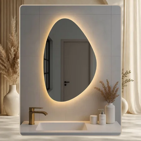 Miroir LED Goutte d'Eau – Design Organique Moderne avec Éclairage LED Premium | OLVIA