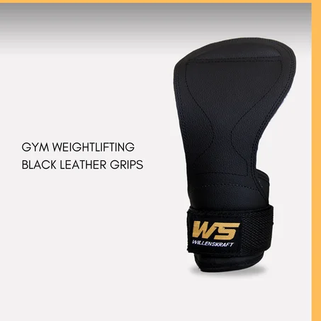 Gym Weightlifting brown leather Grips