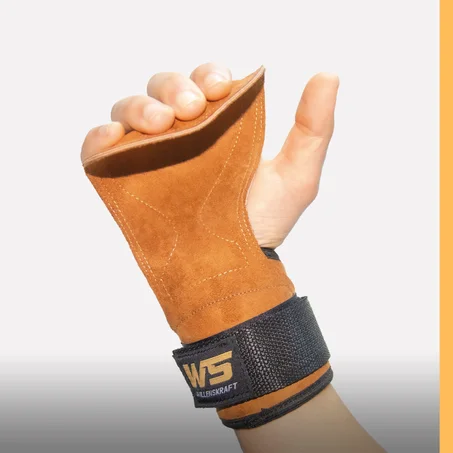 Gym Weightlifting brown leather Grips
