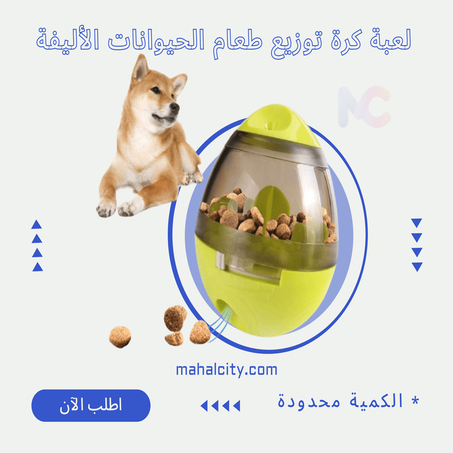 لعبة كرة توزيع طعام الحيوانات الأليفة