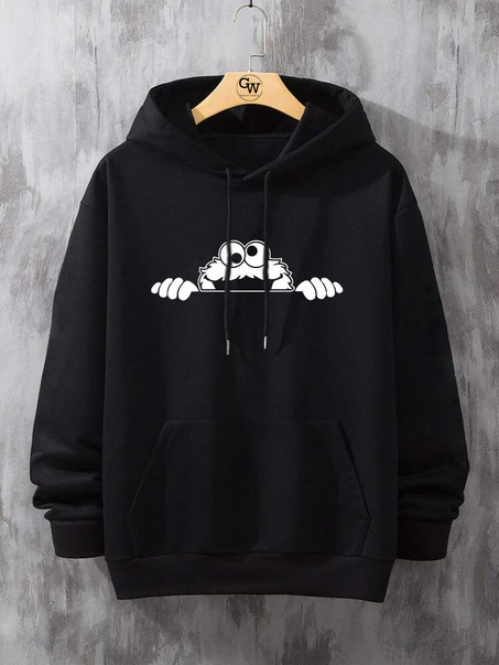 Fool  Black Hoodie Oversized