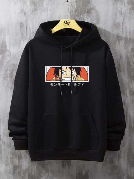 Anime  Black Hoodie Oversized