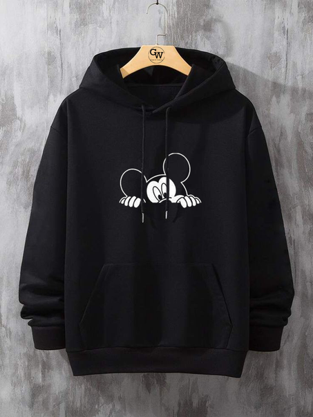 Mickey Black Hoodie Oversized