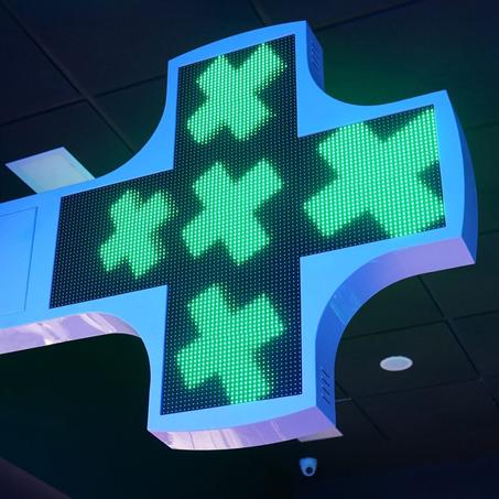 Les Enseignes Croix et Coissant lumineuse importé