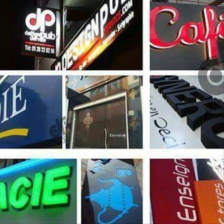 Panneau Led Lumineux /Non Lumineux  Lettrage Reliefs 3D