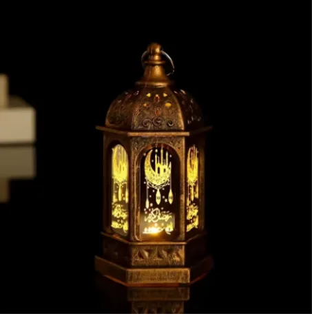 فوانيس رمضان، ديكور إسلامي كلاسيكي، مصباح معلق لعيد مبارك بزجاج شفاف، هدايا رمضان لتزيين طاولة المنزل