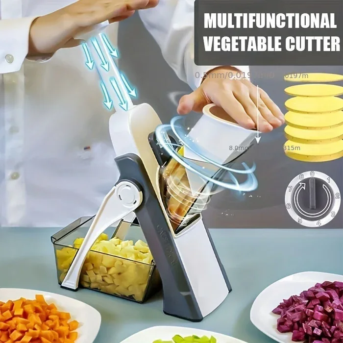 قطاعة خضار متعددة الرؤوس بدون كهرباء