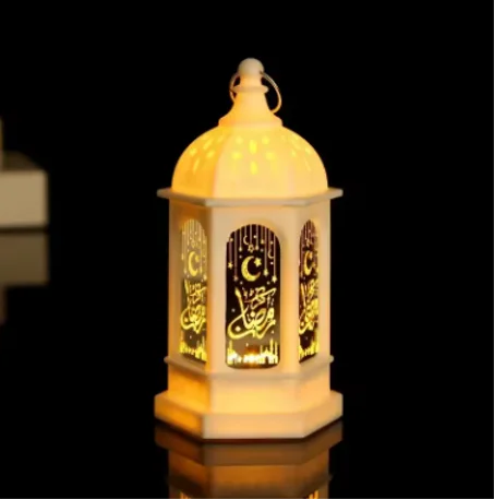 فوانيس رمضان، ديكور إسلامي كلاسيكي، مصباح معلق لعيد مبارك بزجاج شفاف، هدايا رمضان لتزيين طاولة المنزل