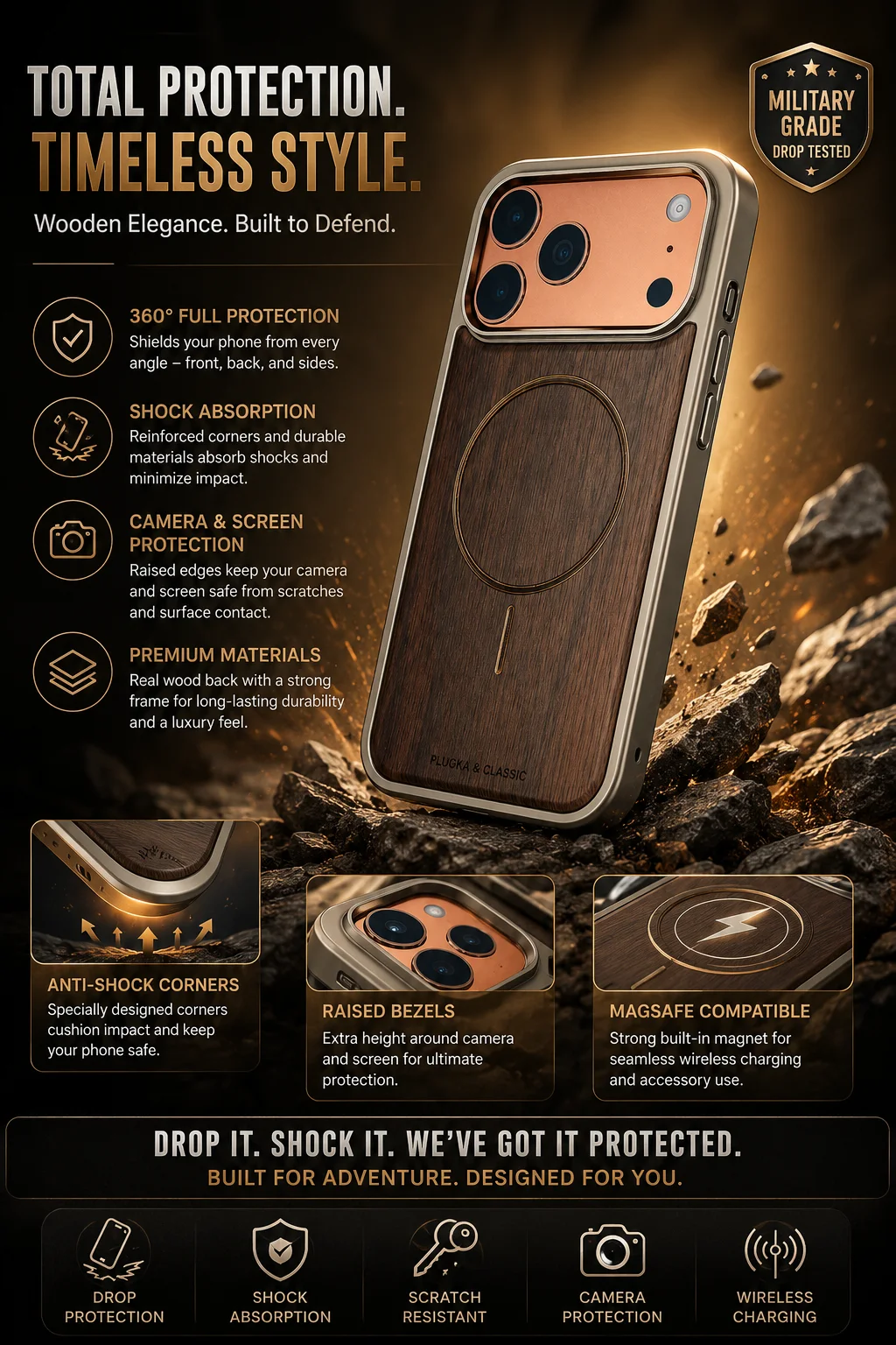 Wood  Case iPhone 17 Max