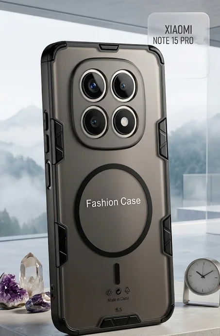 Military Smoked  Case For Xiaomi Note 15 Pro